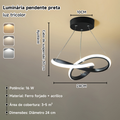 Luminária de Teto LED Moderna 3 Cores com Controle Remoto – Estilo Nordic