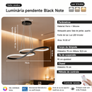 Lustre Pendente LED Moderno 3 Cores Dourado ou Preto para Sala e Jantar