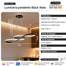 Lustre Pendente LED Moderno 3 Cores Dourado ou Preto para Sala e Jantar