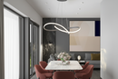 3 Cores Em 1 Controlo remoto Luz Sala De Estar Lustre Cozinha Pingente Lâmpada Do Teto Led Nordic Moderno Decoração