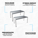 Kit 2 Organizadores de Armário Cozinha Médio 32cm DiCarlo Promoção