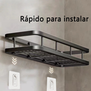 Suporte De Shampoo Organizador Alta qualidade Prateleiras De Banheiro Sem Furo Premium-Space Aluminium