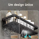 Suporte De Shampoo Organizador Alta qualidade Prateleiras De Banheiro Sem Furo Premium-Space Aluminium