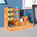 Organizador De Mesa Escritório Multiuso C/ Gaveta Nicho Canetas