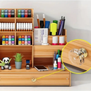 Organizador De Mesa Escritório Multiuso C/ Gaveta Nicho Canetas
