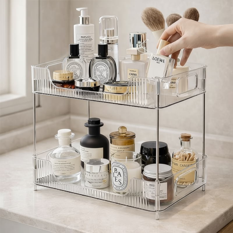 Organizador Multiuso Prateleira Diamante Acrílico Porta Maquiagem Perfumes Cosmeticos